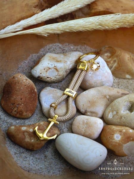 Ankerglücksherz-Anhänger Bernsteinwind