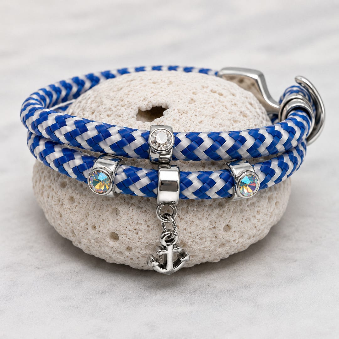 Ankerglücksherz-Armband Schimmer