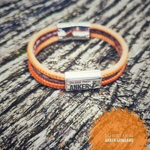 Ankerglücksherz-Armband Du bist mein Anker
