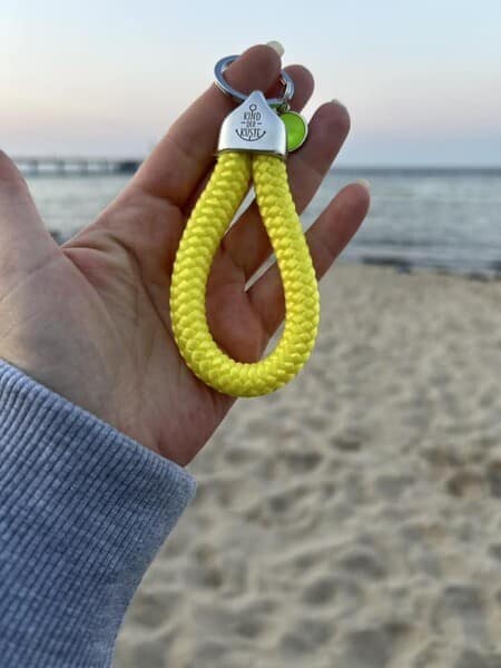 Ankerglücksherz-Anhänger-Neon Gelb