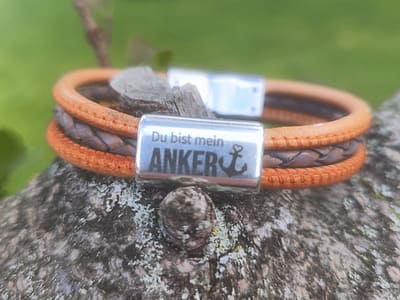 Ankerglücksherz-Armband Du bist mein Anker