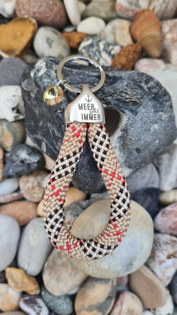 Ankerglücksherz-Anhänger Tiefsee