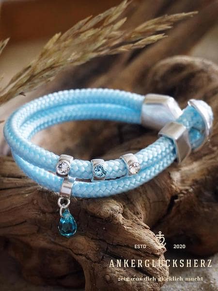 Ankerglücksherz-Armband Tropfen