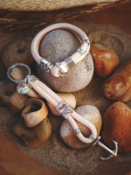 Ankerglücksherz-Set-Strandspaziergang