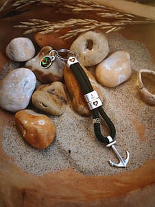 Ankerglücksherz-Anhänger Dünengrün