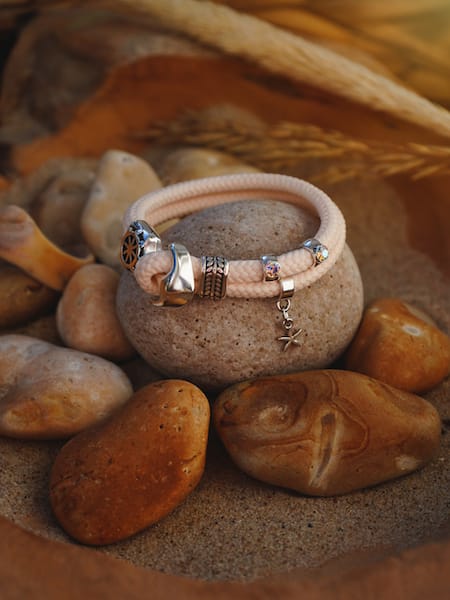 Ankerglücksherz-Armband Strandspaziergang