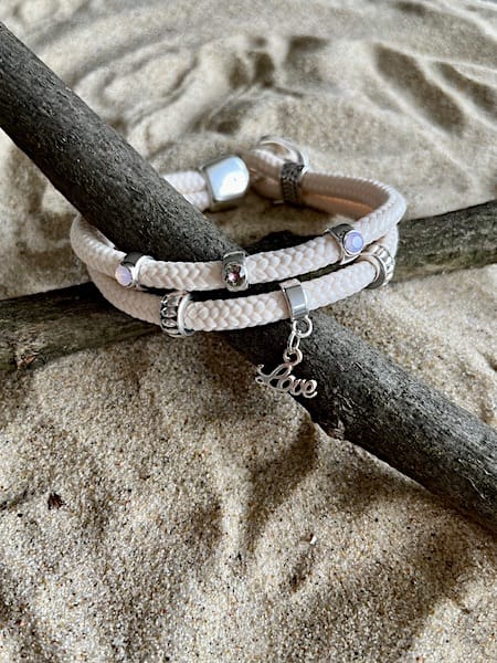 Ankerglücksherz-Armband Muschel