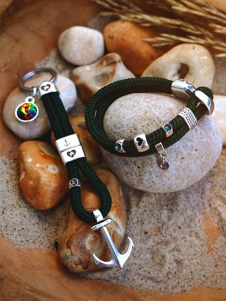 Ankerglücksherz-Set-Dünengrün