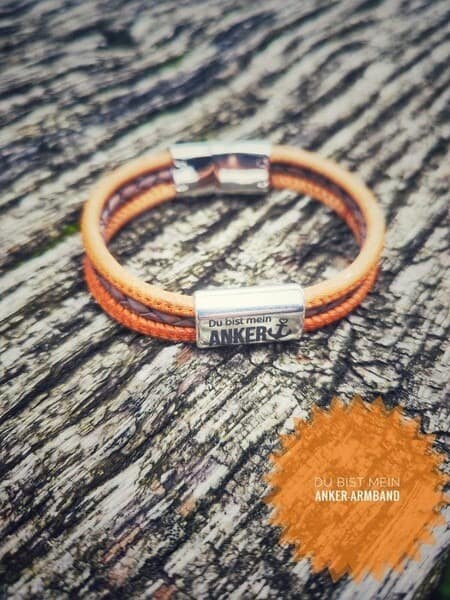 Ankerglücksherz-Armband Du bist mein Anker
