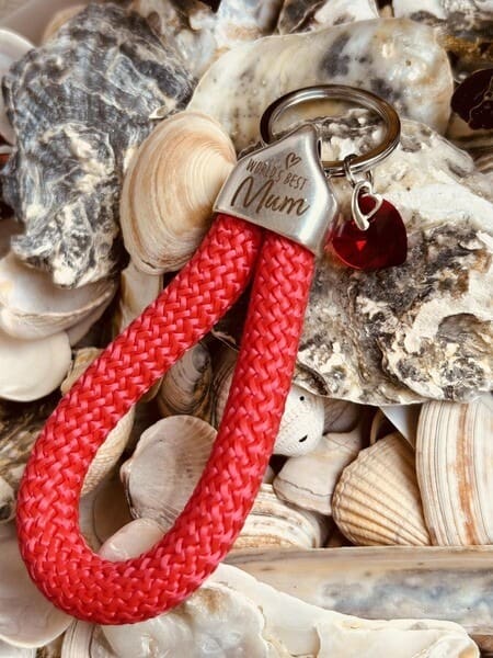 Ankerglücksherz-Anhänger „World’s Best Mum“